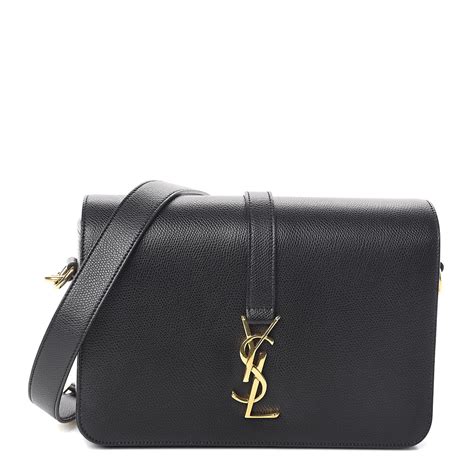 SAINT LAURENT Textured Calfskin Medium Classic Monogram 